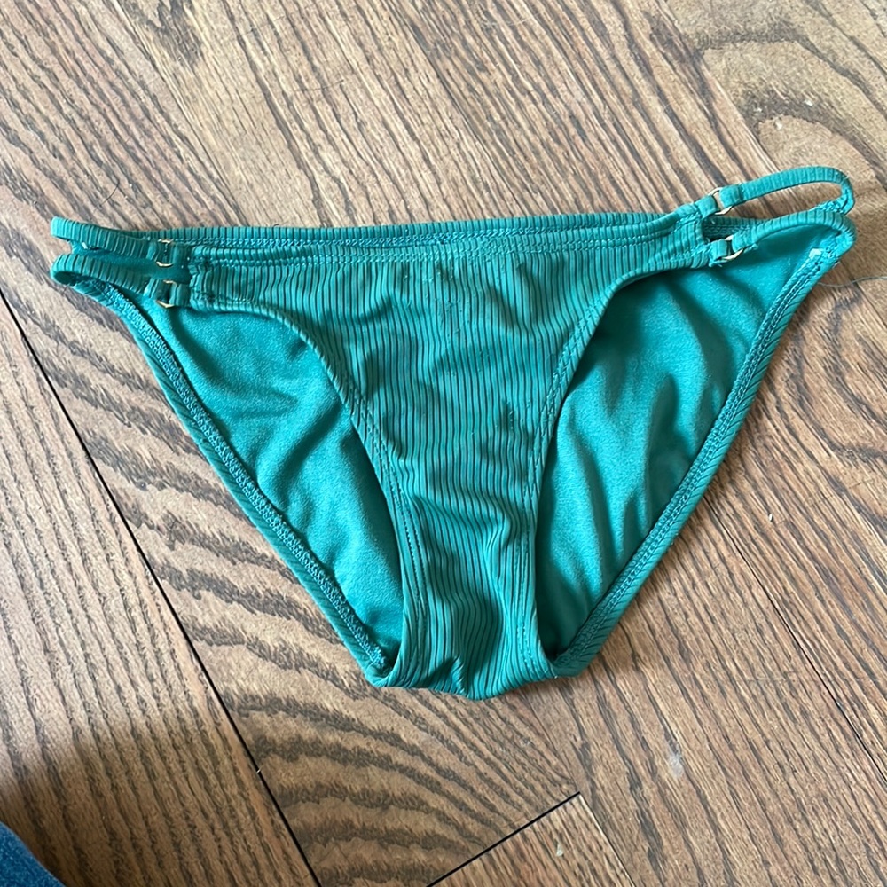 Green Ribbed Bottoms